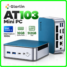 Glorlin AT103 Mini PC Intel Core 3 100U 16GB DDR4 512GB SSD WiFi 6 BT5.2 4K HDMI picture