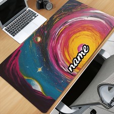 11.81inch*23.62inch Customized Mouse Pad 1pc Colorful Starry Sky Nebula Print picture