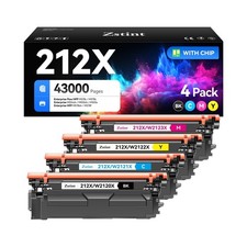 212X Toner Cartridge 4-Pack High Yield Replacement for HP 212X 212A W2120X W2... picture