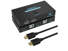 KVM Switch, SGEYR KVM Switch HDMI,USB Switch for 2 Computers Sharing Mouse Ke... picture