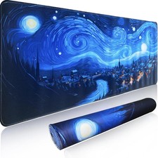 Extra Large Gaming Desk Mat with World Map - Anti-Slip Waterproof Mouse Pad 31.5 picture