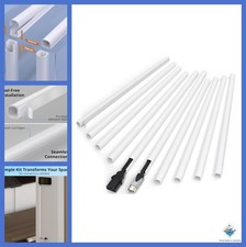 Cord Covers 142in White Cable Raceway 10 Pack Self-Adhesive Wiring Management picture