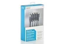 Adapter DIGITUS DA-70159 (USB M - 4x RS-232 M; 1.5m; color czarny) DIGITUS picture