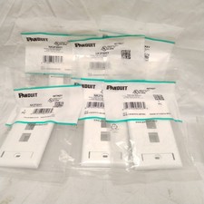 6 Pc. Panduit NetKey NK2FWHY Modular Faceplate, 2-Port, Bright White. picture
