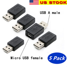 5x USB 2.0 A Type Male to 5 pin Micro USB B Type Female Cable Converter Adapter picture