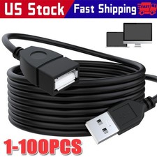 High-Speed USB-USB Extension Cable USB 2.0 Adapter Extender Cord Male/Female LOT picture