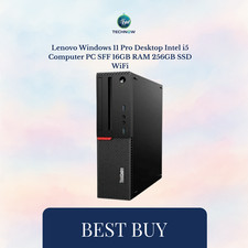 Lenovo Windows 11 Pro Desktop Intel i5 Computer PC SFF 16GB RAM 256GB SSD WiFi picture