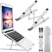 Laptop Stand for Desk, Adjustable Foldable Aluminum Riser, Silver, Portable picture