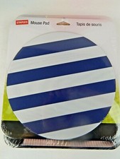 Staples Brand PC Circle Mouse Pad Blue & White picture