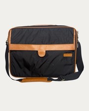 Hartmann Leather Trim Laptop Briefcase Black Tan – Allen Edmonds Receipt Incl picture