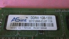 ASINT DDR111 1GB-1333 Memory SSY 3128M8-EDJEF 1138 picture