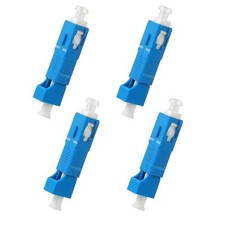 -4pcs Single Mode SC Male to LC Female Optic Optical Fiber Adapter FTTH Adapt... picture