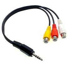 Long Plug 3.5mm AUX Male To 3 RCA Female AV Composite Cable Stereo Audio Adapter picture