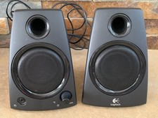 Genuine Logitech Z130 2 Piece Multimedia Desktop Stereo Speakers No Adapter picture