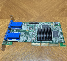 Matrox G450 AGP Graphics Card 32MB SDRAM Dual VGA Heatsink Multi Monitor picture