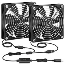 USB Cooling Fan 120Mm 5V Brushless with Speed Controller 2 Packs picture