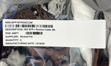 LOT OF 150 MODULETEK ADD-SFP10TPDACC3M SFP+ 10G 3M PASSIVE CABLES 24877 picture