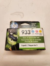 New HP Original 933 Tri- Color Ink Cartridge August 2022 In Original Box picture