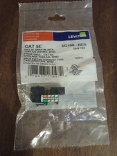 NEW Leviton 5G108-RE5 QuickPort Multi-Use CAT 5e Adaptor Jack - Black picture