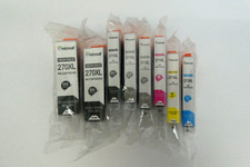 Lot New Ekmall High Yield Ink Cartridges 270XL 271XL Magenta Yellow Gray Black picture