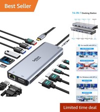 Selore 14-Port USB C Docking Station with Dual HDMI and Fast Charging Power picture