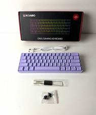 HK Gaming GK61 Mechanical 61-Key RGB Hot Swappable USB Keyboard, Purple picture