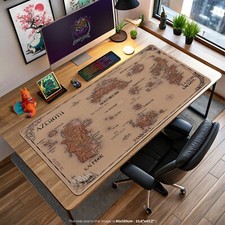 Azeroth World Map Desk Mat - Warcraft Gaming Mouse Pad, Large RPG Desk Mat picture