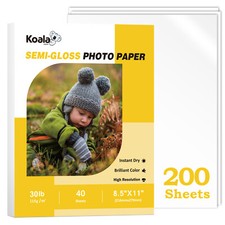 Lot 40-500 Koala 30lb Inkjet Photo Paper 8.5X11 Glossy, Semi-Gloss, Pearl Glossy picture