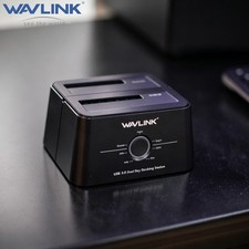 Wavlink USB 3.0 to SATA Dual Bay External Hard Drive Docking Hard Drive Reader picture