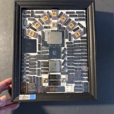 Intel, AMD, WE,ATT, M, CCCP,+ICs, Shadow box Vintage For The Collector.See Info  picture