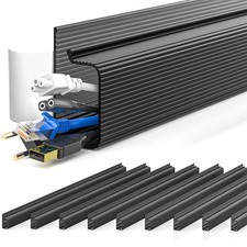 157in Cable Management Cord Organizer, Cable Raceway, Black picture