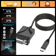 USB-C to DB9 Serial RS-232 Adapter Cable, 3ft - High-Speed Data Transfer, Durabl picture