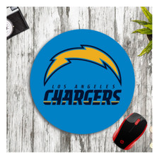 LOS ANGELES CHARGERS THEME CUSTOM ROUND MOUSE PAD DESK MAT SCHOOL OFFICE NFL picture
