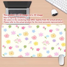 1pc Non-Slip Washable Desk Mat & Gaming Mouse Pad with Floral Print Suitable f picture