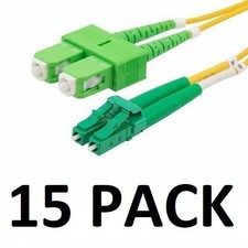 9/125 Duplex Singlemode Fiber Optic Cable Patch Cord Jumper 3M LC/APC-SC/APC picture