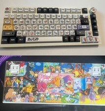 Custom Pokémon Resin Art Mechanical Gaming Keyboard – Vintage 90s 2000s Comics picture
