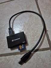 Transcend RDF8K Card Reader CF / MicroSD / SDHC SDXC SD Card Slot + USB Cable picture