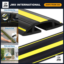 10ft Heavy Duty Floor Cable Cover Protector - PVC Duct, Easy Unroll, Trip Hazard picture