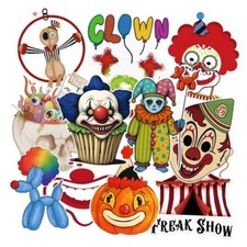 24 Pcs Halloween Carnival Cutouts Circus Party Decorations - Halloween Circus picture