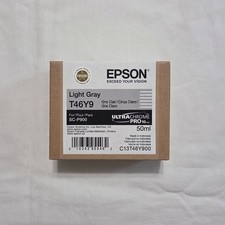 Genuine Epson T46Y9 50ML Light Gray Ink Cartridge SC-P900 Exp 11/2027 - New picture