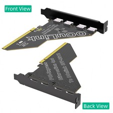 PCIe 16X OCuLink Expansion Card, 4-Port SFF-8611/8612 Bifurcate Adapter 4x4 NAS picture