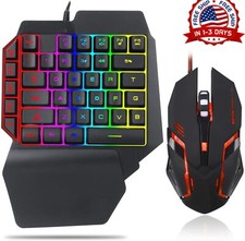 Teclado y raton combo para ps4 Xbox One PC computadora gamer teclado de una mano picture