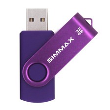 SIMMAX 32GB Memory Stick USB 2.0 Flash Drives 32GB, 1Pack Swivel-Purple picture