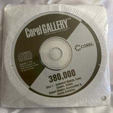 Vintage Software Corel Gallery 380,000 Clipart, Sounds, Fonts, Video For PC 1999 picture
