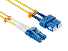 20m SC to LC Fiber Patch Cable Single Mode OS2 9/125 Duplex Yellow picture