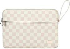 Khaki Checkered Pattern Laptop Sleeve 15 Inch 15 Case and 15.6 Laptop Bag picture