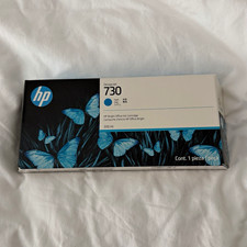 HP DesignJet 730 Cyan Ink Cartridge 300ml Hi-yield Inkjet P2V68A OEM Exp 11/28 picture