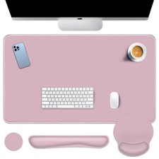 Pink Keyboard Pad Set Pink 4 in1 Large Mousepad+Keyboard Wrist Rest+Wrist Res... picture