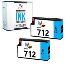 2-PK Compatible HP 712 Cyan Ink Cartridge for DesignJet T210 T230 T250 T630 T650 picture