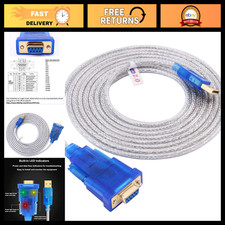 USB to Serial Adapter 10ft RS232 DB9 Female Cable FTDI Chipset Windows Mac Linux picture